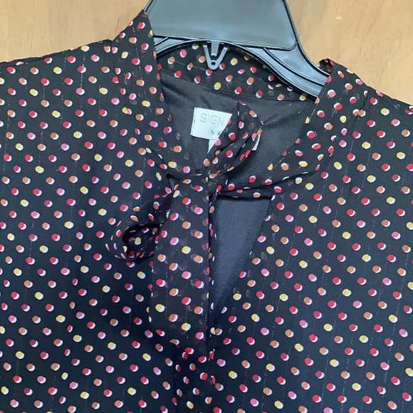 Signature multi colored polka dot w metallic accents size MP - Picture 5 of 17